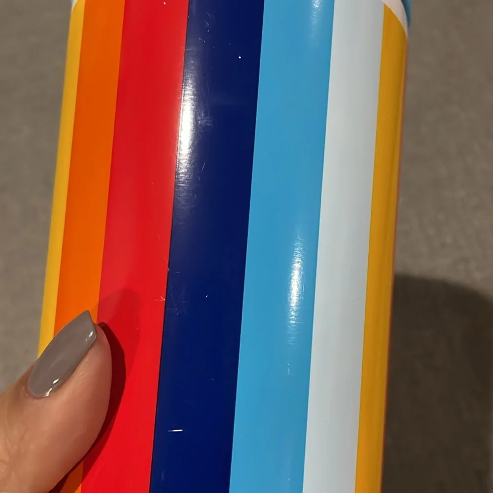 ALDI Rainbow Tumbler 2023 Gear Capsule Collection Stripes 24oz Stainless NWT